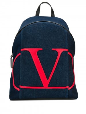 Рюкзак с логотипом Go Logo Valentino Garavani. Цвет: синий