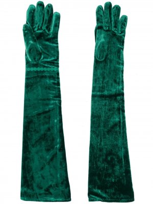 Перчатки без застежки MM6 Maison Margiela. Цвет: зеленый