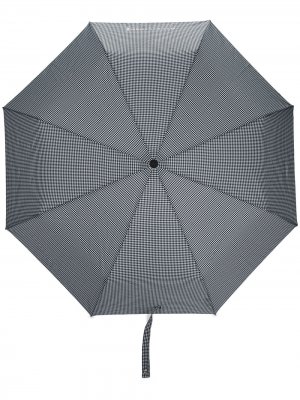 Складной зонт Ayr в клетку гингем Mackintosh. Цвет: черный