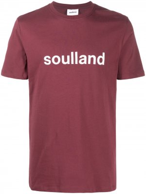 Футболка с логотипом Soulland. Цвет: красный