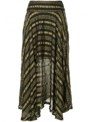 Draped gold stripe skirt Kitx. Цвет: нейтральные цвета