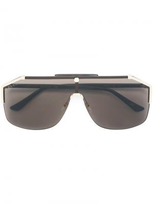 Солнцезащитные очки-авиаторы Gucci Eyewear. Цвет: черный