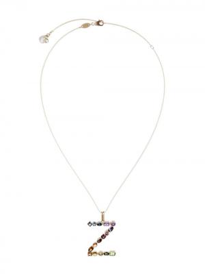 Колье с подвеской в форме буквы Z из топазов Dolce & Gabbana. Цвет: золотистый