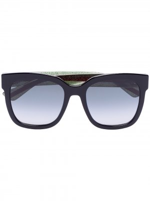 Солнцезащитные очки в квадратной оправе Gucci Eyewear. Цвет: черный