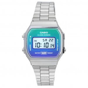Винтажные цифровые кварцевые часы  A168WER-2A A168WER-2 унисекс из нержавеющей стали Casio