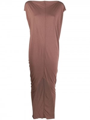 Платье из джерси с разрезом спереди Rick Owens Lilies. Цвет: розовый