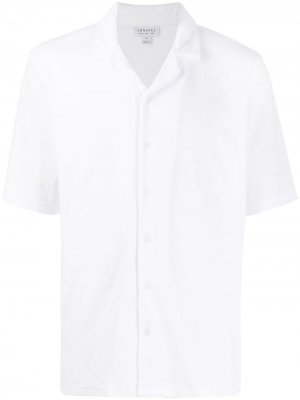 Рубашка с короткими рукавами Sunspel. Цвет: белый
