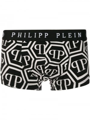 Боксеры с логотипом Philipp Plein. Цвет: черный