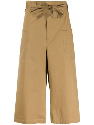 Укороченные брюки широкого кроя Semicouture. Цвет: коричневый