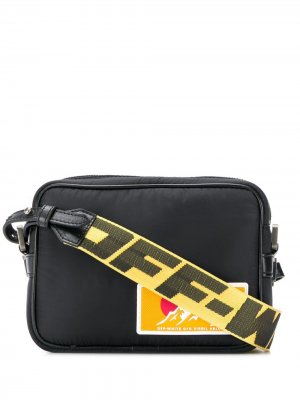 Дутая сумка на плечо с логотипом Off-White. Цвет: черный