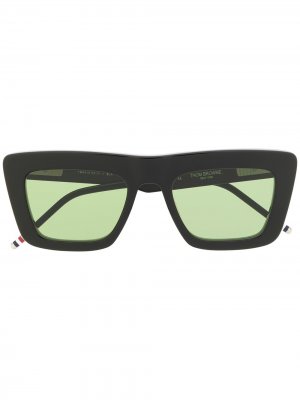 Солнцезащитные очки в прямоугольной оправе Thom Browne Eyewear. Цвет: черный