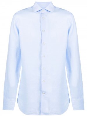 Рубашка со срезанным воротником Etro. Цвет: синий