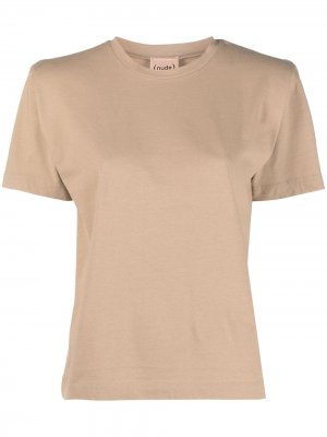 Однотонная футболка Nude. Цвет: коричневый