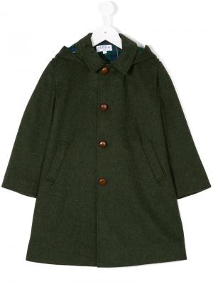 Пальто с капюшоном Siola. Цвет: зеленый