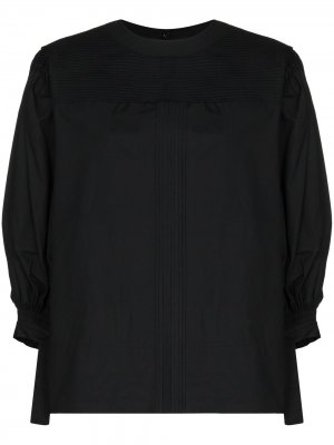Блузка с пышными рукавами Jil Sander. Цвет: черный
