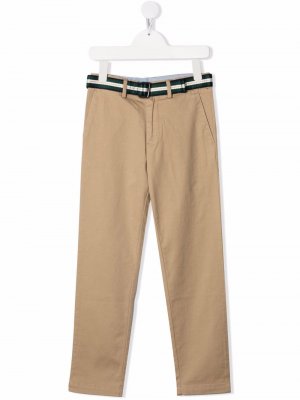 Прямые брюки чинос с поясом Ralph Lauren Kids. Цвет: нейтральные цвета
