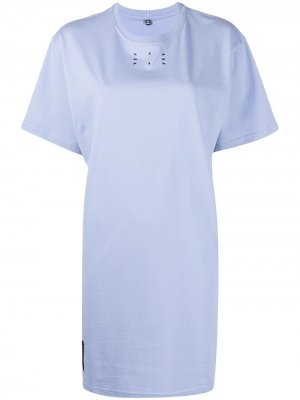 Платье-футболка с логотипом MCQ. Цвет: синий