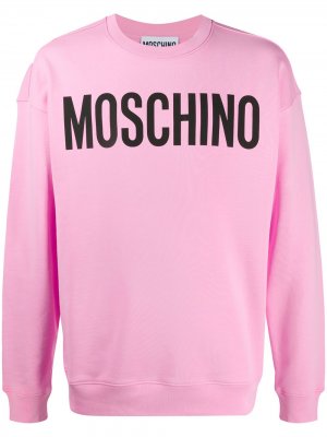 Толстовка с логотипом Moschino. Цвет: розовый