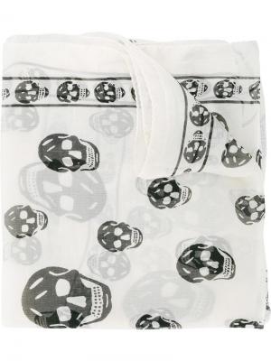 Шифоновый шарф Skull Alexander McQueen. Цвет: нейтральные цвета