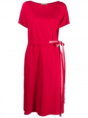 Платье миди с завязками Nenah. Цвет: розовый