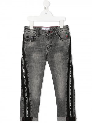 Прямые джинсы Iconic Plein Philipp Junior. Цвет: серый