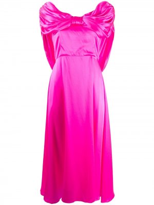 Платье Oscar с бантом Shrimps. Цвет: розовый