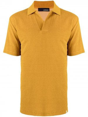 Махровая рубашка поло Lardini. Цвет: желтый