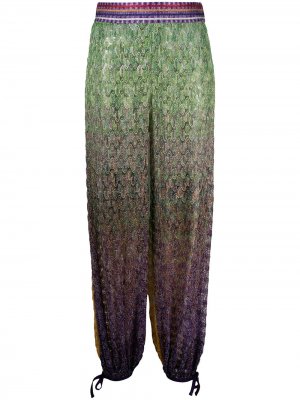 Пляжные брюки с эффектом омбре Missoni Mare. Цвет: зеленый
