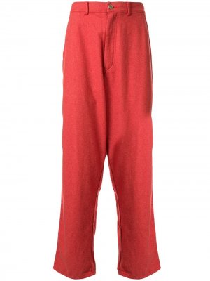 Укороченные брюки с низким шаговым швом Comme Des Garçons Pre-Owned. Цвет: красный