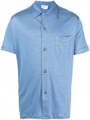 Рубашка с короткими рукавами Brioni. Цвет: синий