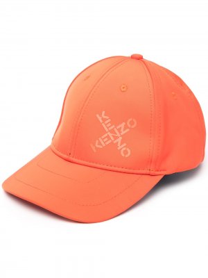Шестипанельная кепка с логотипом Kenzo. Цвет: оранжевый