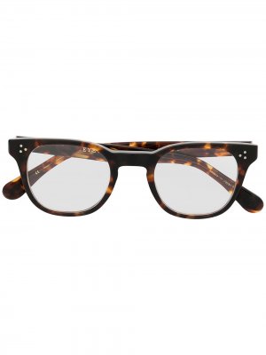 Солнцезащитные очки в прямоугольной оправе черепаховой расцветки Eyevan7285. Цвет: коричневый
