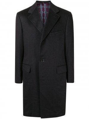 Однобортное пальто Stefano Ricci. Цвет: черный