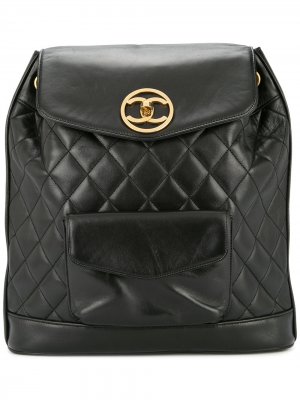 Рюкзак с цепочкой Chanel Pre-Owned. Цвет: черный