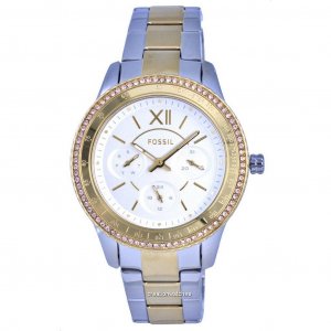 Stella Sport Кварцевые женские часы с тахиметром и кристаллами ES5107 Fossil