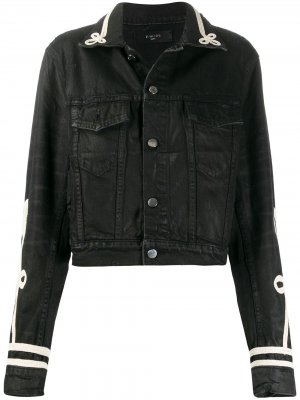 Джинсовая куртка с вельветовыми вставками AMIRI. Цвет: черный
