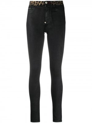Декорированные джинсы скинни Philipp Plein. Цвет: черный