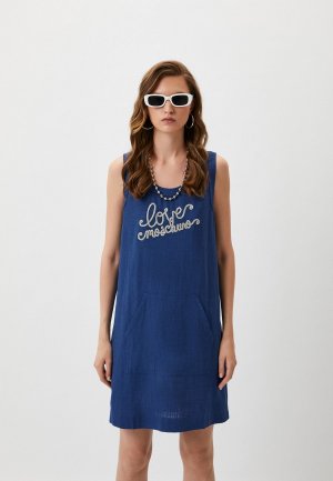 Платье Love Moschino. Цвет: синий