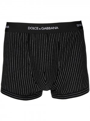 Полосатые боксеры с эластичным поясом Dolce & Gabbana. Цвет: черный