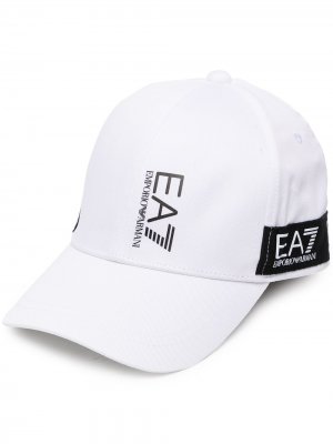 Бейсболка с логотипом Ea7 Emporio Armani. Цвет: белый