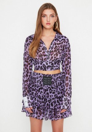 Блуза Trendyol. Цвет: фиолетовый