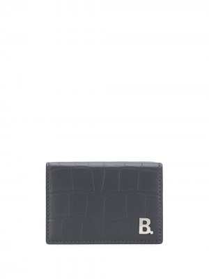 Мини-кошелек с логотипом Balenciaga. Цвет: серый