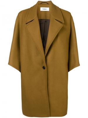 Pleat shoulder coat Chalayan. Цвет: коричневый