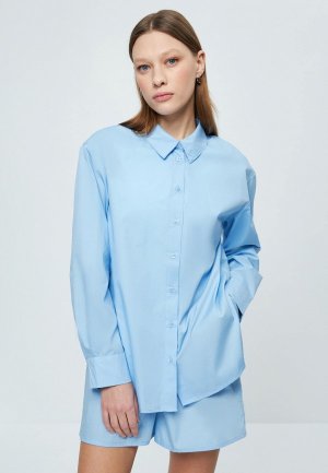 Рубашка Zarina. Цвет: голубой