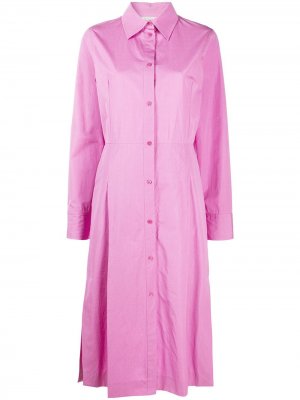 Длинное платье-рубашка Nina Ricci. Цвет: розовый