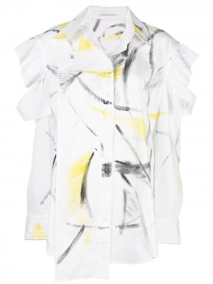 Рубашка с принтом Yohji Yamamoto. Цвет: белый
