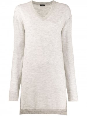 Удлиненный кашемировый пуловер Joseph. Цвет: серый