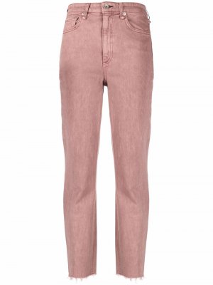 Прямые джинсы средней посадки Rag & Bone. Цвет: розовый
