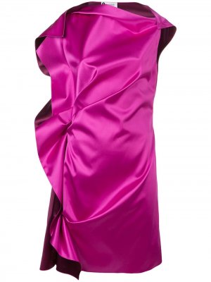 Платье со сборкой LANVIN. Цвет: розовый