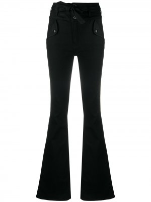 Расклешенные джинсы с завязками Veronica Beard. Цвет: черный